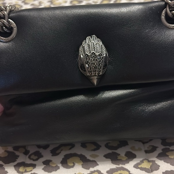 Kurt Geiger Black Leather Bag with Chain Strap and Dust Bag - Picture 4 of 10